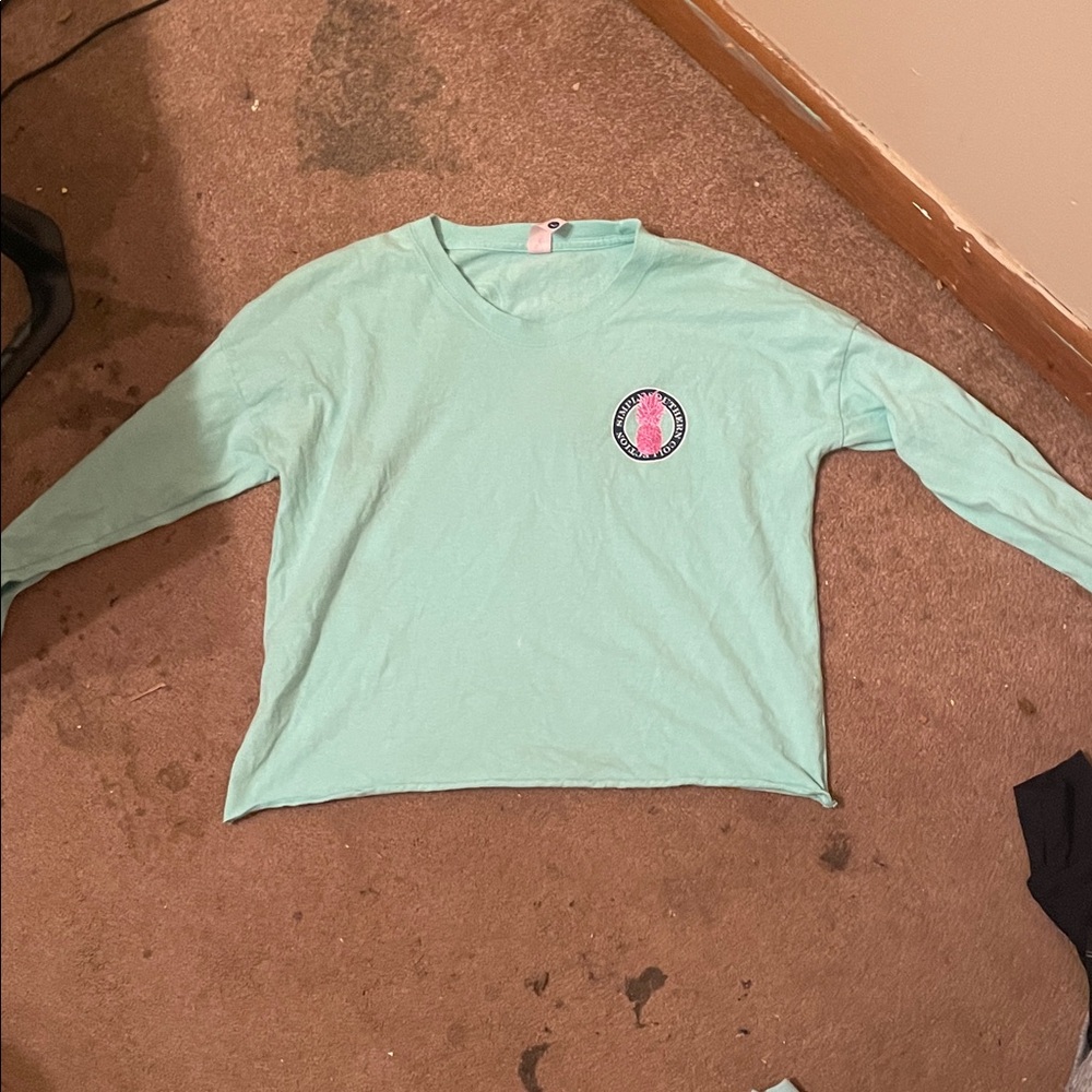 Simply Southern Aqua Long Sleeve Tee for Kids